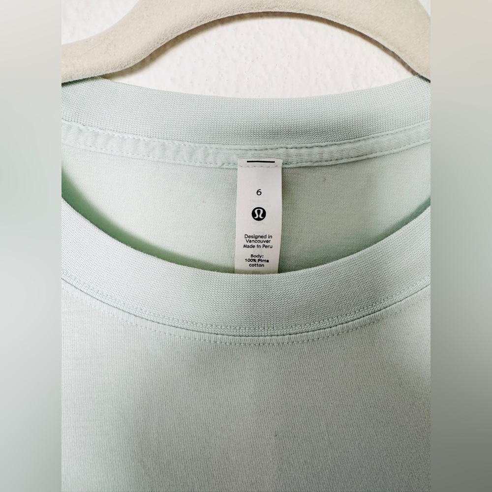 Lululemon All Yours Cotton Tee / size 6 - Picture 3 of 5